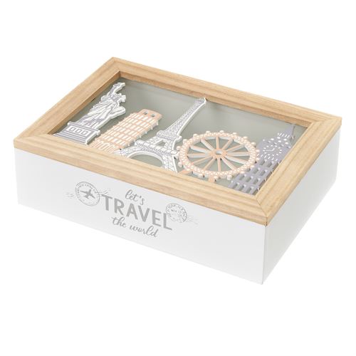 803010 CAIXA MDF VIDRO 24X16X7CM