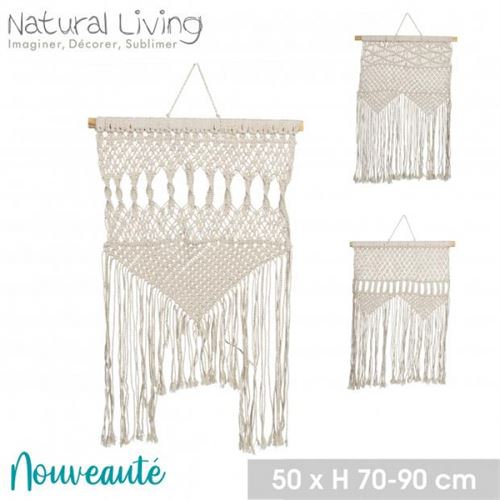 55204 DECORAÇAO MACRAME SUSPENSA 100%ALGODAO 50X70