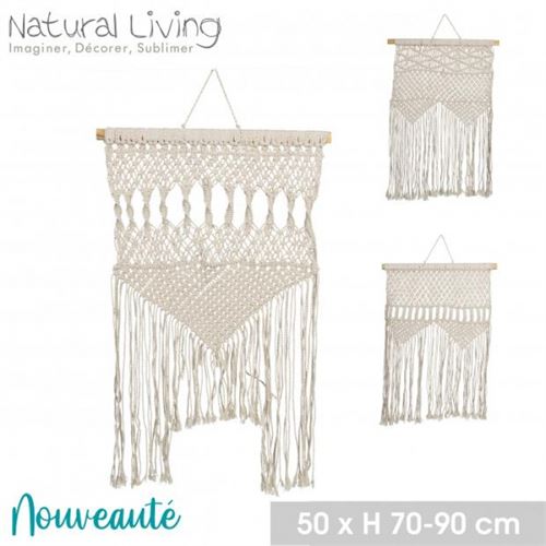 DECORAÇAO MACRAME SUSPENSA 100%ALGODAO 50X70