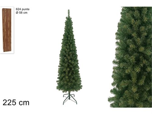 101927 ARVORE NATAL SLIM 225CM 624 PONTAS