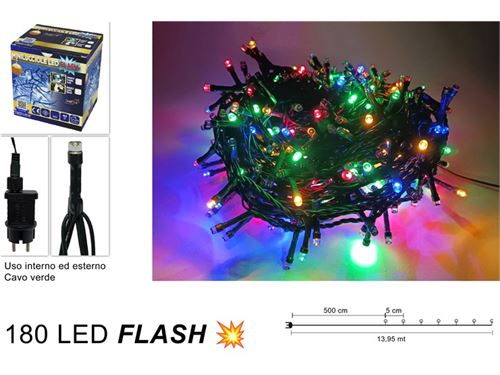 381251 LUZES NATAL 180 LED MULTICOR