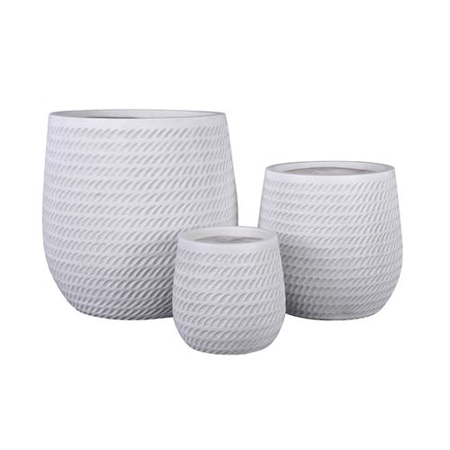 VASOS LT146577-3S BRANCO SET3 44X44X44CM