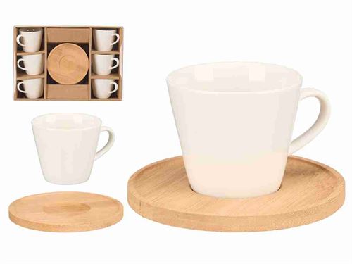 88741 CHAVENA CAFE COM PIRES BAMBU SET6