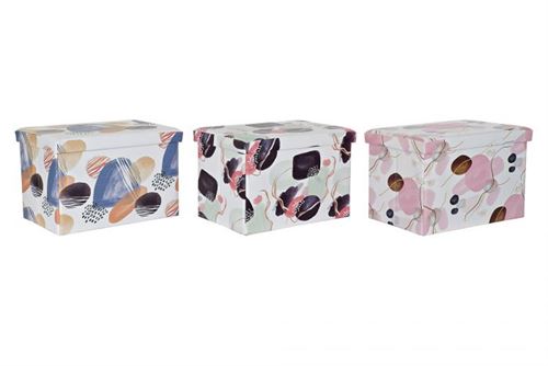 LD-190338 CAIXA DOBRAVEL PU CART O 59X40X40 ABSTRATO 3 MOD