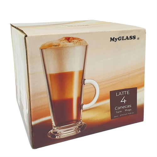 CANECAS VIDRO FMS1006/4-1GB LATTE 280ML - CONJ.4