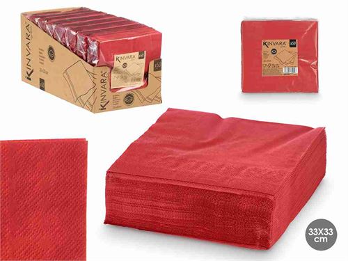 11951 CJ 50 GUARDANAPOS GRENA 33CMX33CM