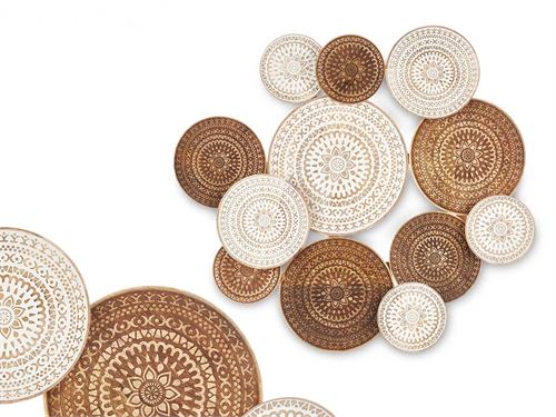 91879 DECORAÇÃO PAREDE MANDALA 2 CORES  76 x5X 70 cm.