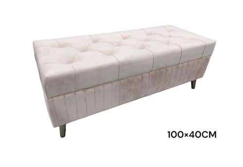 BANQUETA COM ARRUMAÇÃO ROSA_2 100X41CM