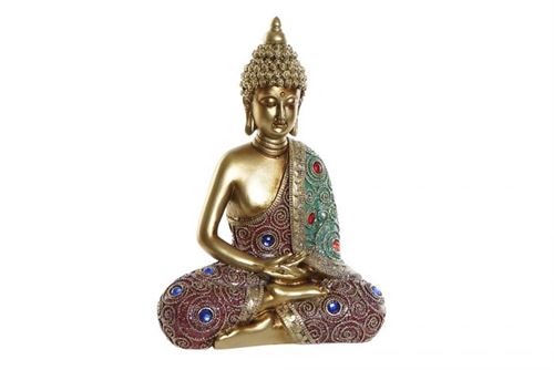 FIGURA RESINA 20X10X28 BUDA DOURADO