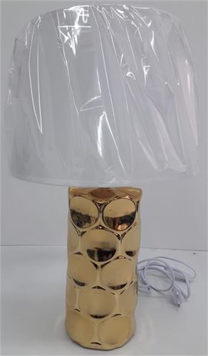 117530364 CANDEEIRO BASE CERAMICA DOURADA 47cm