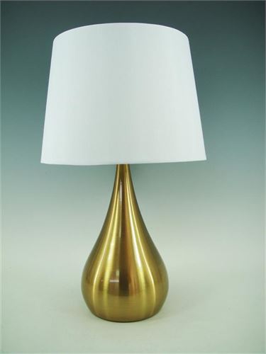 127530344 CANDEEIRO BASE METAL DOURADA Ø28X47CM