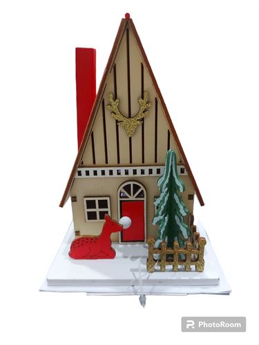 78103 CASA DA CHAMINÉ C/5LUZES 9,5X8X14CM