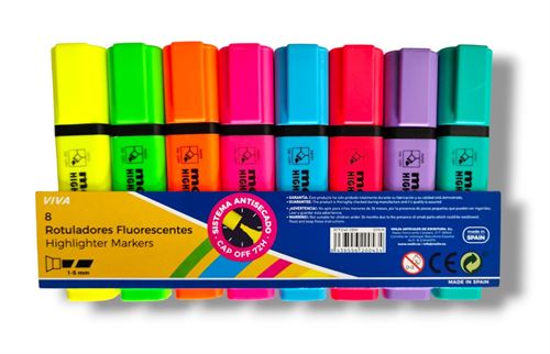 MOLIN RTF240-08 PK8 MARCADORES FLUORESCENTES