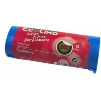 ROLO SACO P/LIXO  FF AZUL/AMAR/VERDE  PERF. 30LT