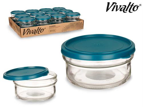 86674 CAIXA VIDRO REDONDA 415CL AZUL