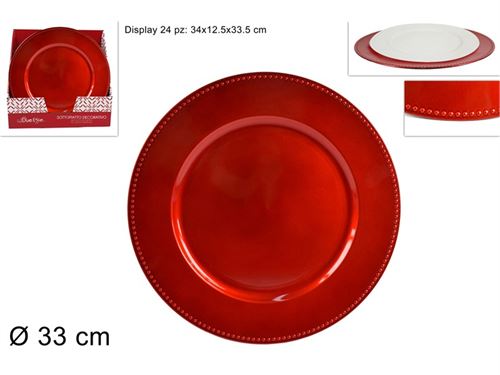 116556 PRATO MARCADOR VERMELHO 33CM