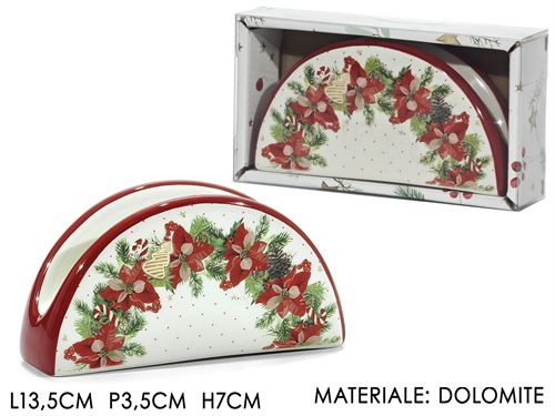 471555 SUPORTE GUARDANAPOS FLOR NATAL