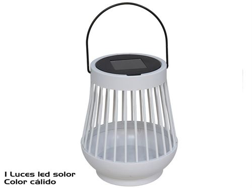 423227 LANTERNA SOLAR BRANCA PLS 15X12.5X12.5