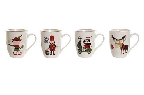 NV-207027 CANECA CERAMICA NEW BONE 12X8X10,5 340ML 4MOD