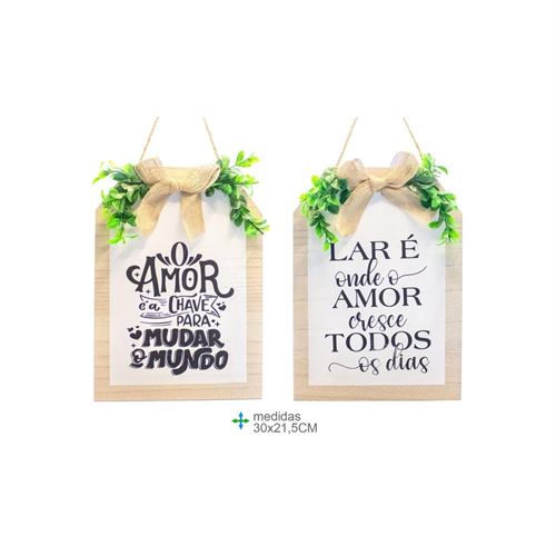 BD-76916 PLACA PAREDE MDF 30X21.5CM