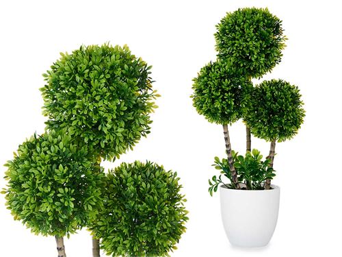 82920 VASO PLANTA ARTIFICIAL 3 BOLAS 14 x 19 x 46 cm.