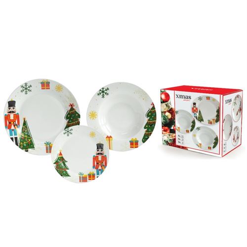 P020288833 SERVIÇO JANTAR TLX21-59 (S/18PCS) NATAL PORCELANA 