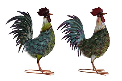 FD-214150 FIGURA METAL 44X20X52CM GALO 2 MOD.