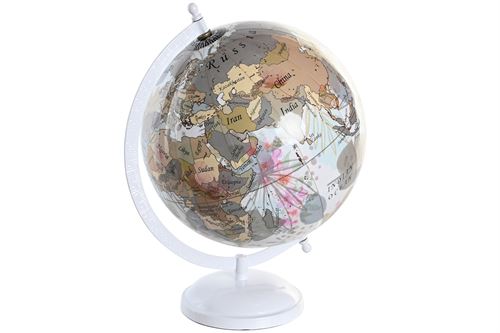 GLOBO TERRESTRE PVC ALUMINIO 20X20X28 MULTICOR