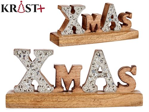 84588 PLACA MADEIRA NATAL XMAS 25CM PURPURINA