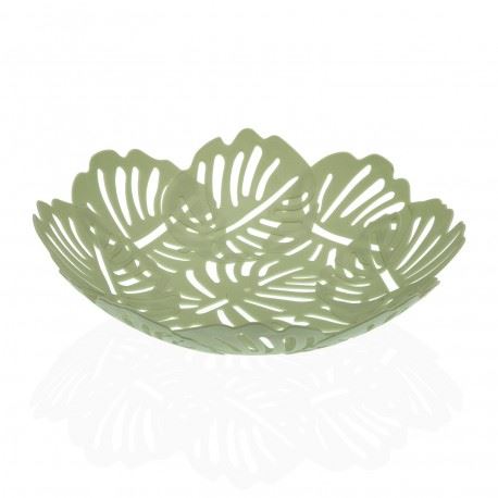 21890177 CENTRO FOLHAS VERDE PLASTICO 27CM