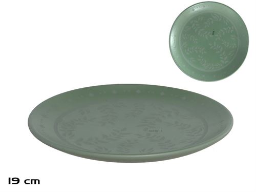 169996 PRATO SOBREMESA CERAMICA 19 CM ELEGÂNCIA DE NATAL