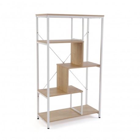 21300061 ESTANTE 5 ALTURAS NORTON MDF E METAL 75X35X132CM