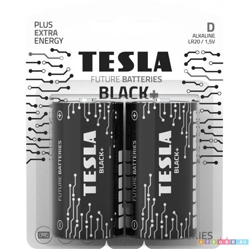 TESLA PILHA BLACK  D (LR20) PK-2 ALK