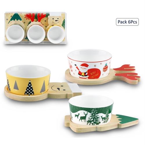 CBK1838 TABUA APERITIVOS 6PÇS NATAL