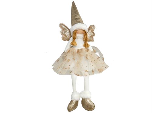 085371 MENINA ANJO SENTADA 16 LUZES JANA 22X16X4