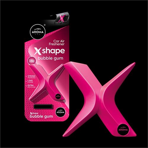 A3991255 AROMA CARRO X SHAPE PLYMER BUBBLE GUM