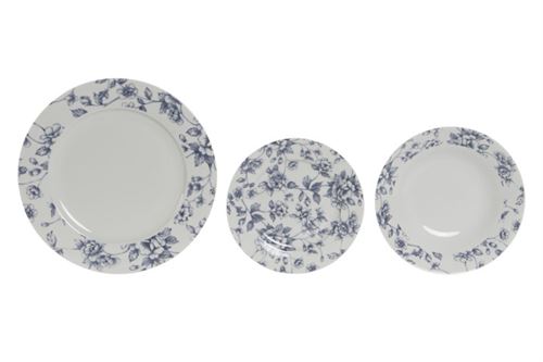 PC-211349 SERVIÇO 18PÇS CERAMICA FLORAL AZUL
