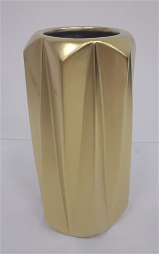 103931295 JARRA DOURADA CERAMICA 12X12X23CM