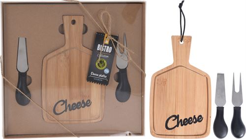 278000490 TABUA QUEIJO BAMBOO COM UTENSILIOS