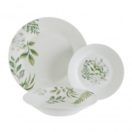 21990029 SERVIÇO 18 PÇS CERAMICA  VERDE LIMA