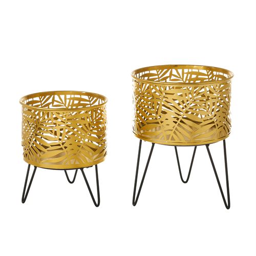 802926 FLOREIRA METAL OURO SET2
