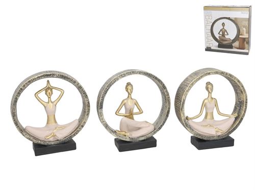 397252 FIGURA DE IOGA BALHAAR 3 SURT 5.5X21.5X23 CM RESINA