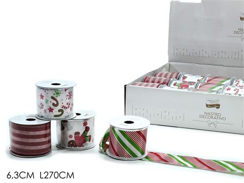 412329 FITA TECIDO NATAL 6,3X270CM 4SORTIDAS