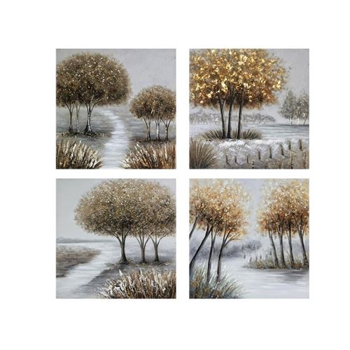 89147 QUADRO TREE GARCI  DECORATIVO 80X80X3CM 4 SORT.