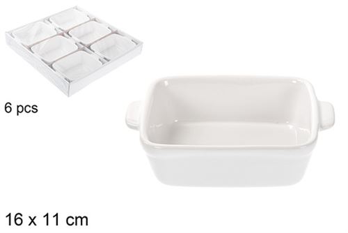 113523 TAÇA CERAMICA C/ASA RECTANGULAR 16X11CM