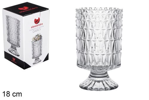 118854 VASO VIDRO DARCY 18CM