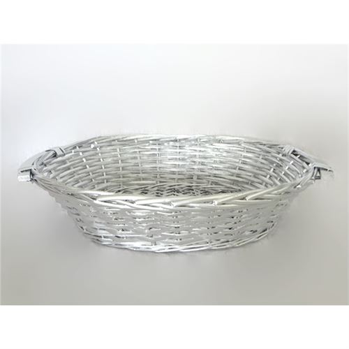 50121 CESTA OVALADA XMAS SILBON 49X39X13CM