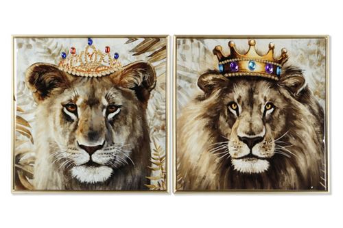 CU-211913 QUADRO TECIDO TELA PS 63X3,5X63CM PINTADO À MÃO 2 MO