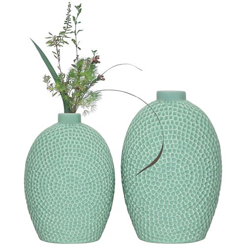 C104C- JARRA GOLA ELEGANCE VERDE-ÁGUA 30CM