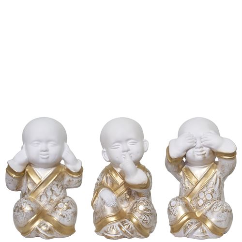 W221 TRIO JUNIOR DOS SENTIDOS BRANCO OURO 20CM